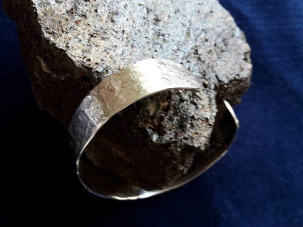 Silber-Armreif "Rustikal" – Bild 3