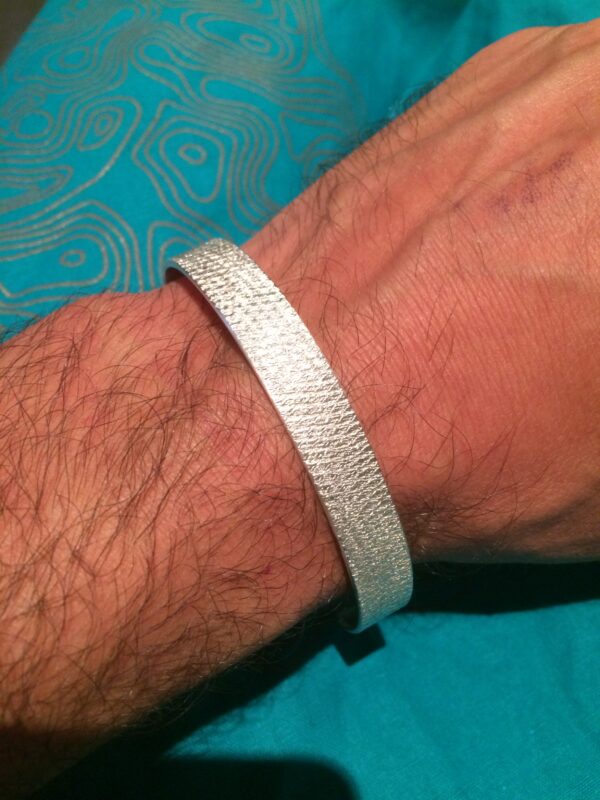 Silber-Armreif "Glitzer" schmal – Bild 2