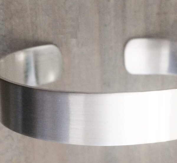 Silber-Armreif "Seidenmatt" breit – Bild 2