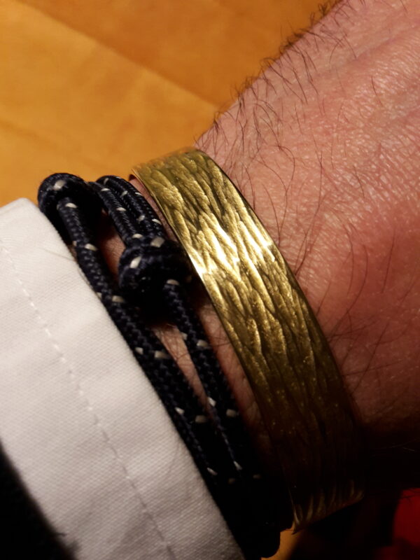 Gold-Armreif (24 Karat/999er) "Baumrinde"