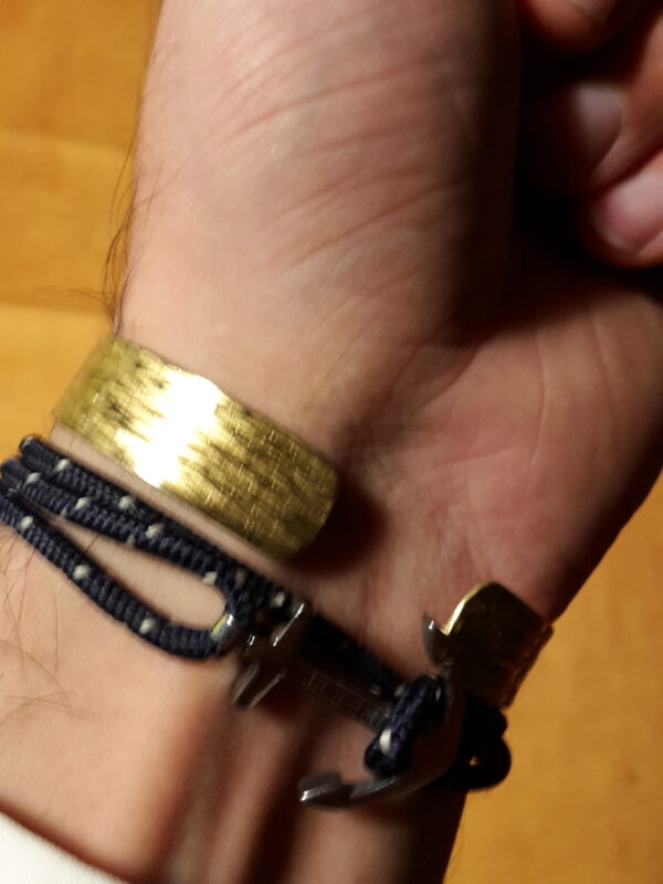 Gold-Armreif (24 Karat/999er) "Baumrinde" – Bild 3