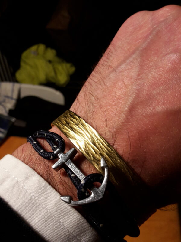Gold-Armreif (24 Karat/999er) "Baumrinde" – Bild 4