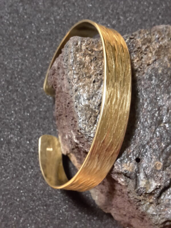 Gold-Armreif (24 Karat/999er) "Baumrinde" – Bild 7