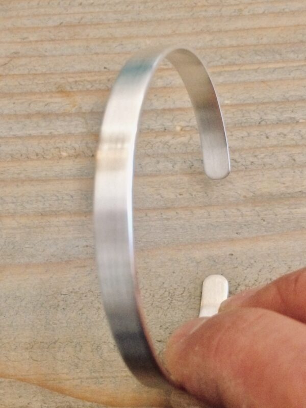 Silber-Armreif "Seidenmatt" schmal – Bild 8