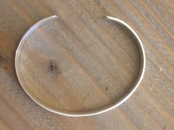 Silber-Armreif "Seidenmatt" schmal – Bild 5