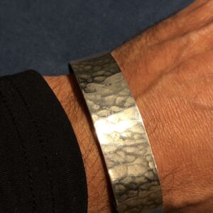 Silber-Armreif "Rundhammer" breit