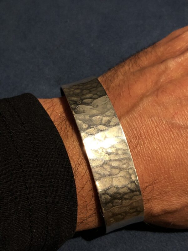 Silber-Armreif "Rundhammer" breit