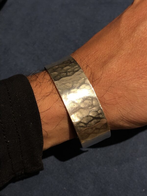 Silber-Armreif "Rundhammer" breit – Bild 7