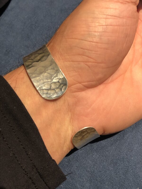 Silber-Armreif "Rundhammer" breit – Bild 8