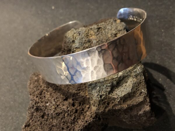 Silber-Armreif "Rundhammer" breit – Bild 5