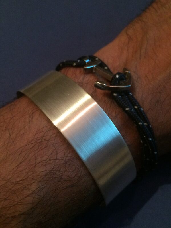 Silber-Armreif "Seidenmatt" breit – Bild 3