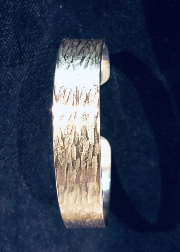 Silber-Armreif "Baumrinde (fein)"